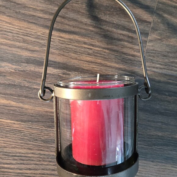 Rustic/Farmhouse/Cottagecore Style Solid Iron & Glass Candle/Lantern NWOT - Picture 3 of 6